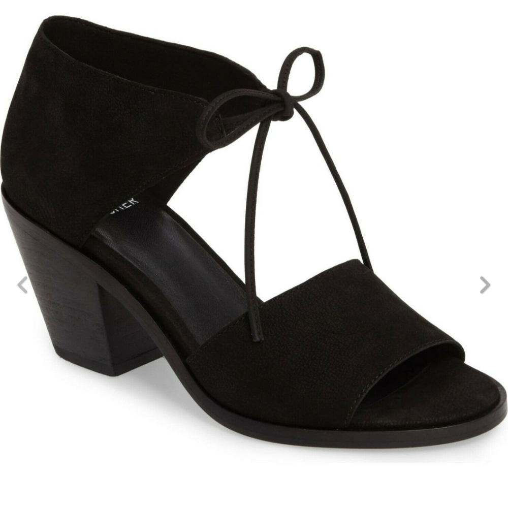 Eileen Fisher Ann Ankle Tie Sandal open toe black - Picture 3 of 13